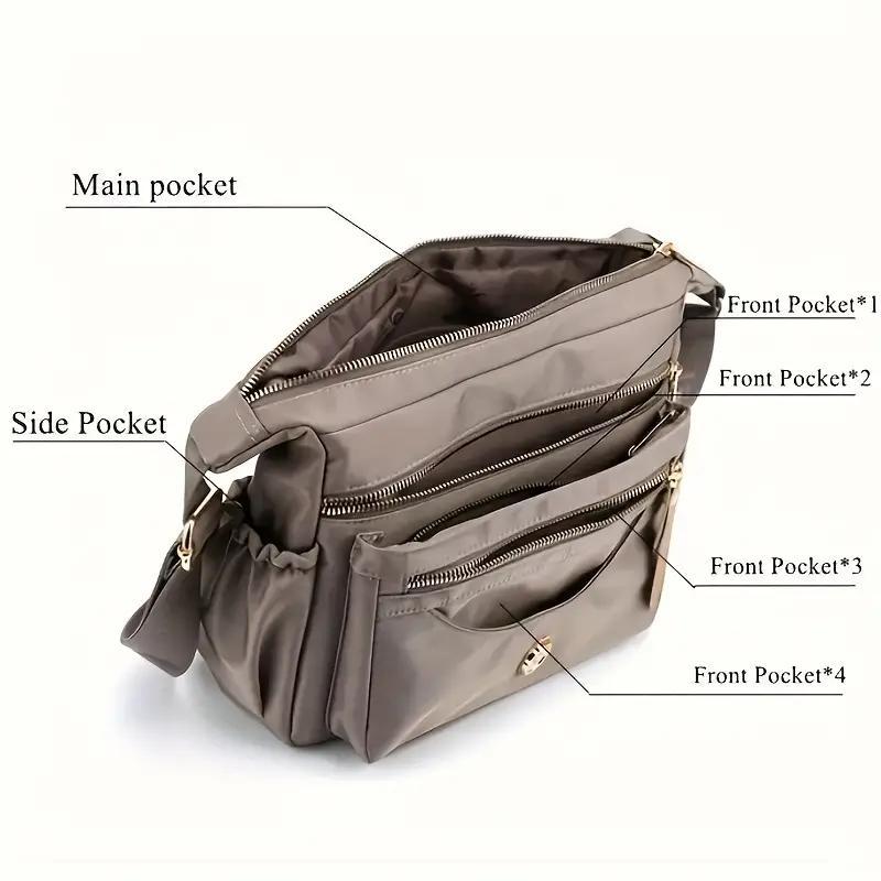 Women’s Multi-Pocket Waterproof Crossbody Bag – Shoulder Travel Purse for Everyday Use