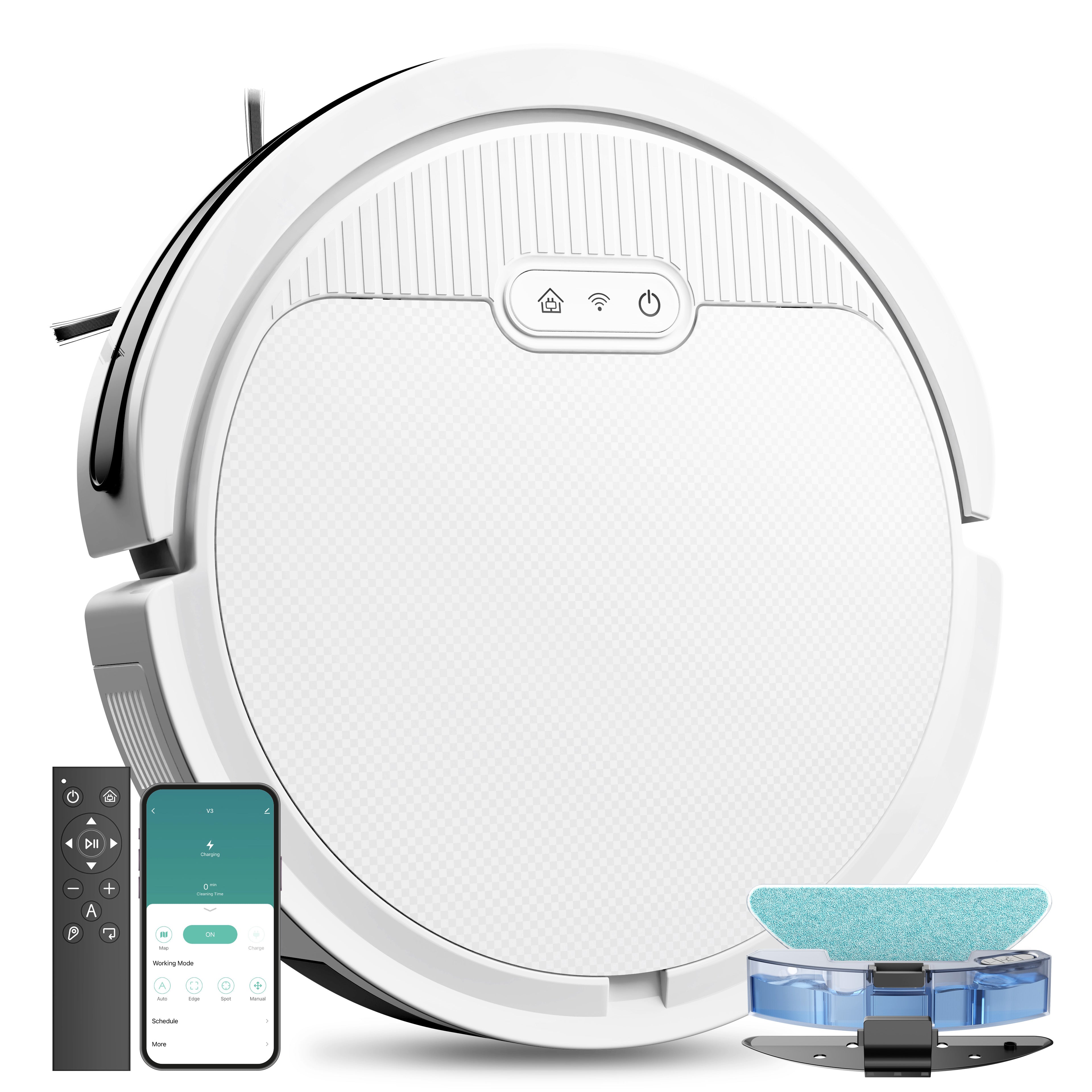 3-in-1 Robot Vacuum and Mop with Powerful Suction & Long Runtime