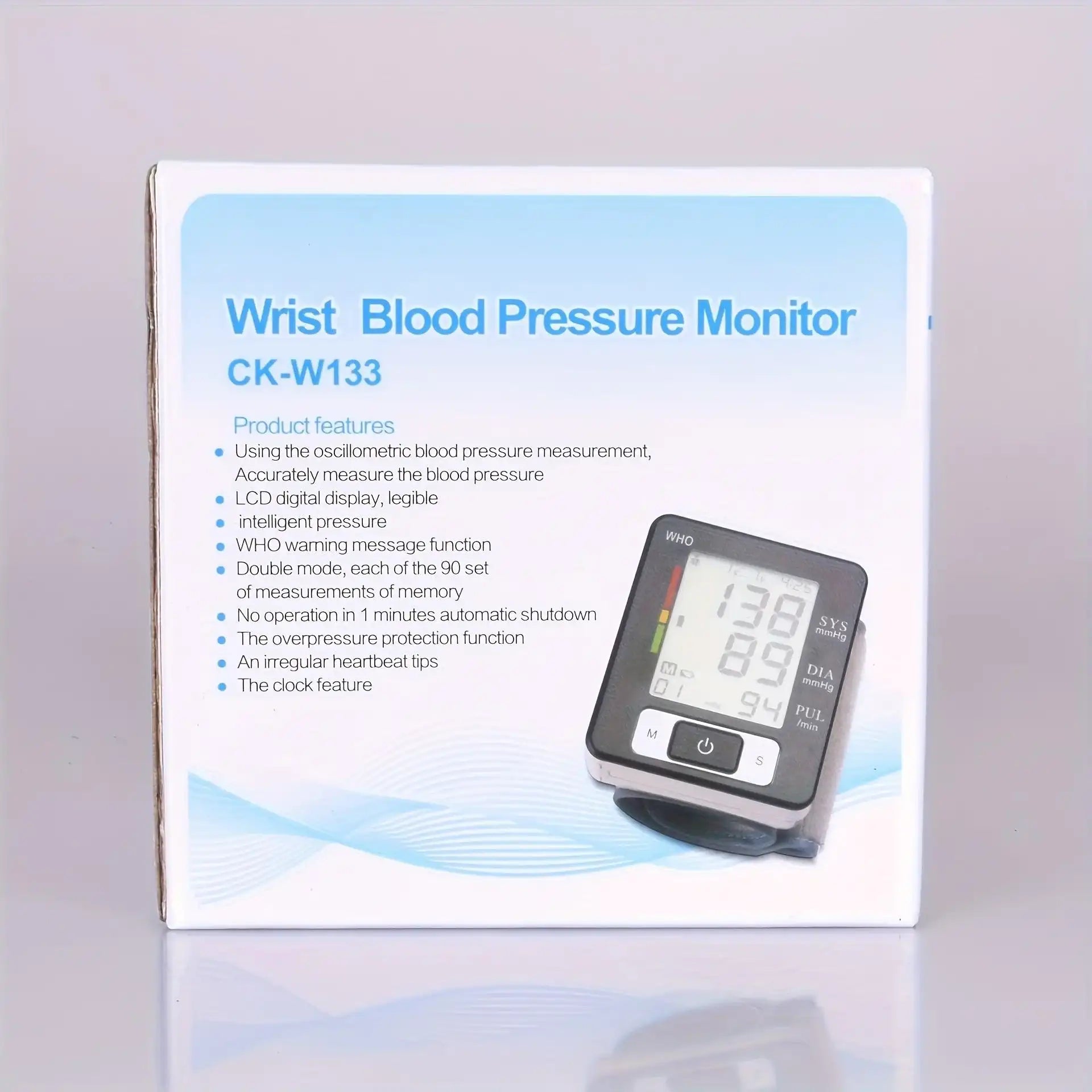 CHANG KUN Premium Wrist Blood Pressure Monitor With Pulse Heart Rate, Blood Pressure Machine With Large LCD Display - Digital Automatic Blood Pressure Wrist Cuff And Carrying Case Included, Health Monitoring For Adult And Old - PulinGO