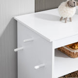 Pet Feeder Station with Lockers – Concealed Feeding Station with Storage & Stainless Steel Bowls for Dogs & Cats