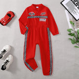 Toddler Kids Racing Driver Jumpsuit – Race Car Driver Costume for Halloween, Christmas & Birthday Parties