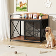 42.8-Inch Heavy-Duty Dog Crate Furniture – Farmhouse Wooden Kennel & Coffeetable