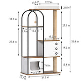 Modern Multi-Level Cat Condo with Cave, Perch & Dual Scratching Posts
