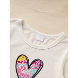 Kids Grandma & Granddaughter Matching Outfit – Letter & Heart Print Long Sleeve Top + Pants Set, 2-Piece Comfy Loungewear