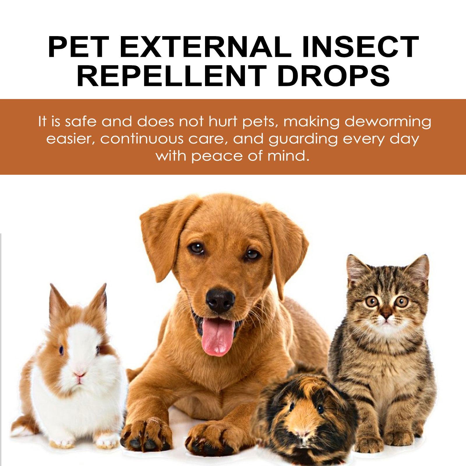 Yegbang External Deworming Drops for Pets – Flea, Tick & Lice Treatment with Soothing Itch Relief for Cats & Dogs