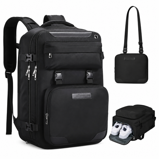 35L Premium Carry-On Travel Backpack – 17" Laptop Compartment, Shoe Storage & Water-Resistant Design