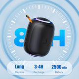Portable Waterproof Bluetooth Speaker with LED Light