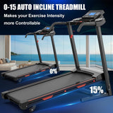 Home Automatic Tilt Treadmill | 400 lbs Capacity & 3.25 HP Folding Electric Running Machine 🏃‍♂️🔥