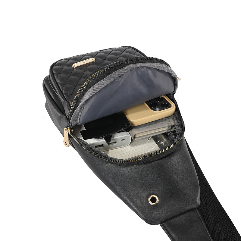 Storage Sling Travel Bag 🎒 Water-Resistant Crossbody Chest Bag with Earphone Hole – For Men & Women