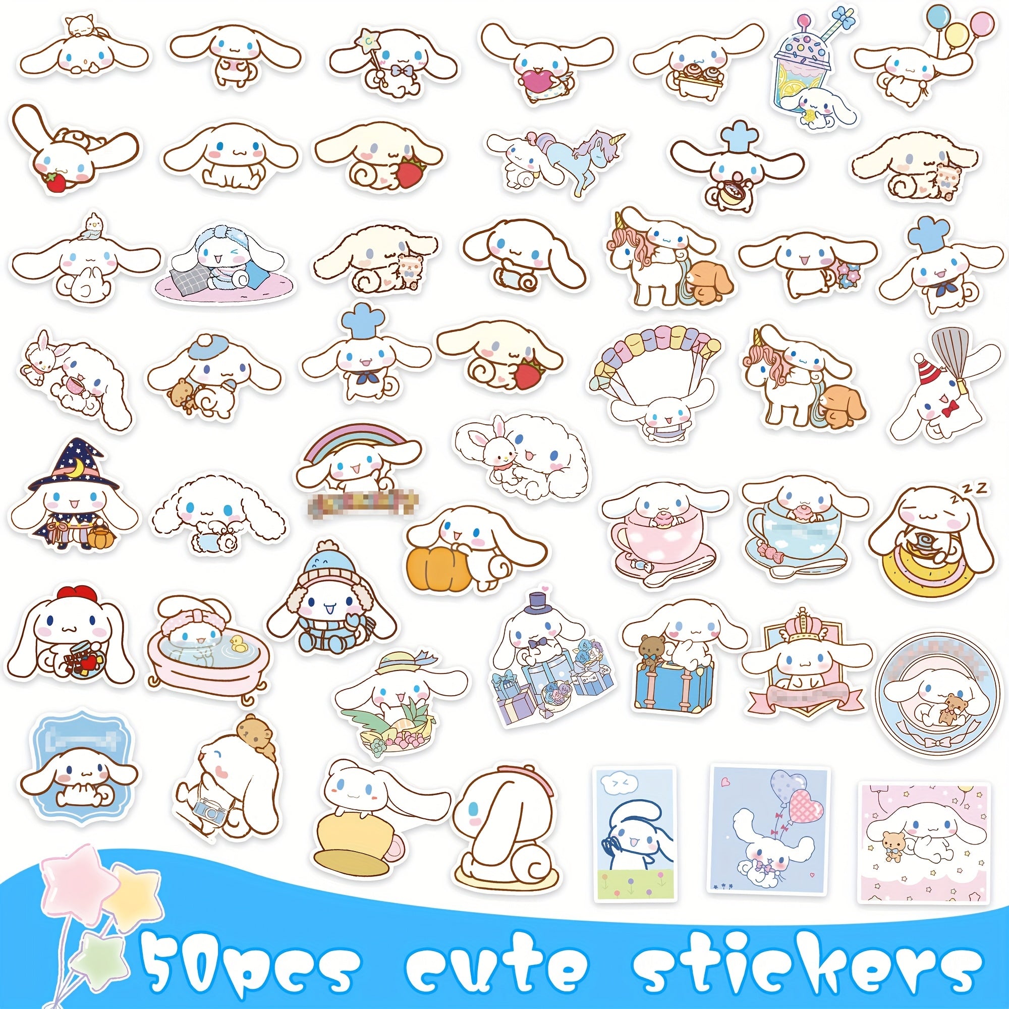 Cinnamoroll Double-Wall Stainless Steel Insulated Bottle – 50 Stickers & Leak-Proof Design
