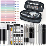 Ultimate 45-Piece School Stationery Kit – Gel Pens, Mechanical Pencils, Highlighters & Pen Case