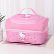 Pastel Duo-Color Insulated Lunch Bag – Large Double Size, Zipper Closure, Portable for Office & Outdoors