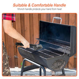 BBQ Grill Cleaning Brush – 18" Stainless Steel Bristles with Durable Scraper & Non-Slip Handle