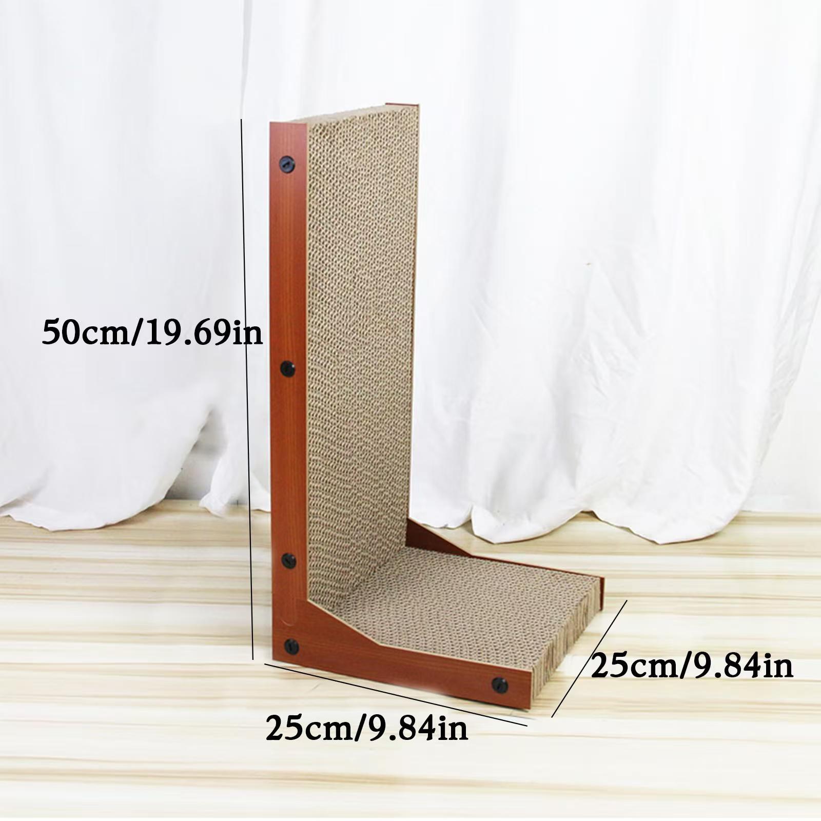 L-Shaped Cat Scratching & Lounging Board – Pet-Friendly Corner Scratcher for Indoor Cats