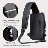 Men’s Waterproof Motorcycle Chest Bag – Anti-Theft Oxford Fabric Shoulder Bag for Travel, Hiking & Outdoor Use