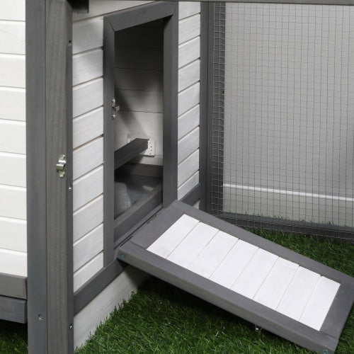 Wooden Chicken Coop with Nesting Boxes – Outdoor Hen House with Run, Ventilation & Weatherproof Roof