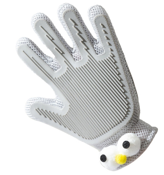 Pet Grooming Gloves – Multi-Finger Deshedding Mitt for Cats & Dogs, Wet or Dry Use with Massage Function