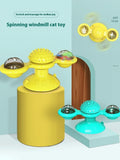 Cat Entertainment Set – Interactive Rotating Disk, Feather Teasers & Tumbler Windmill Toy, Keeps Cats Active & Engaged