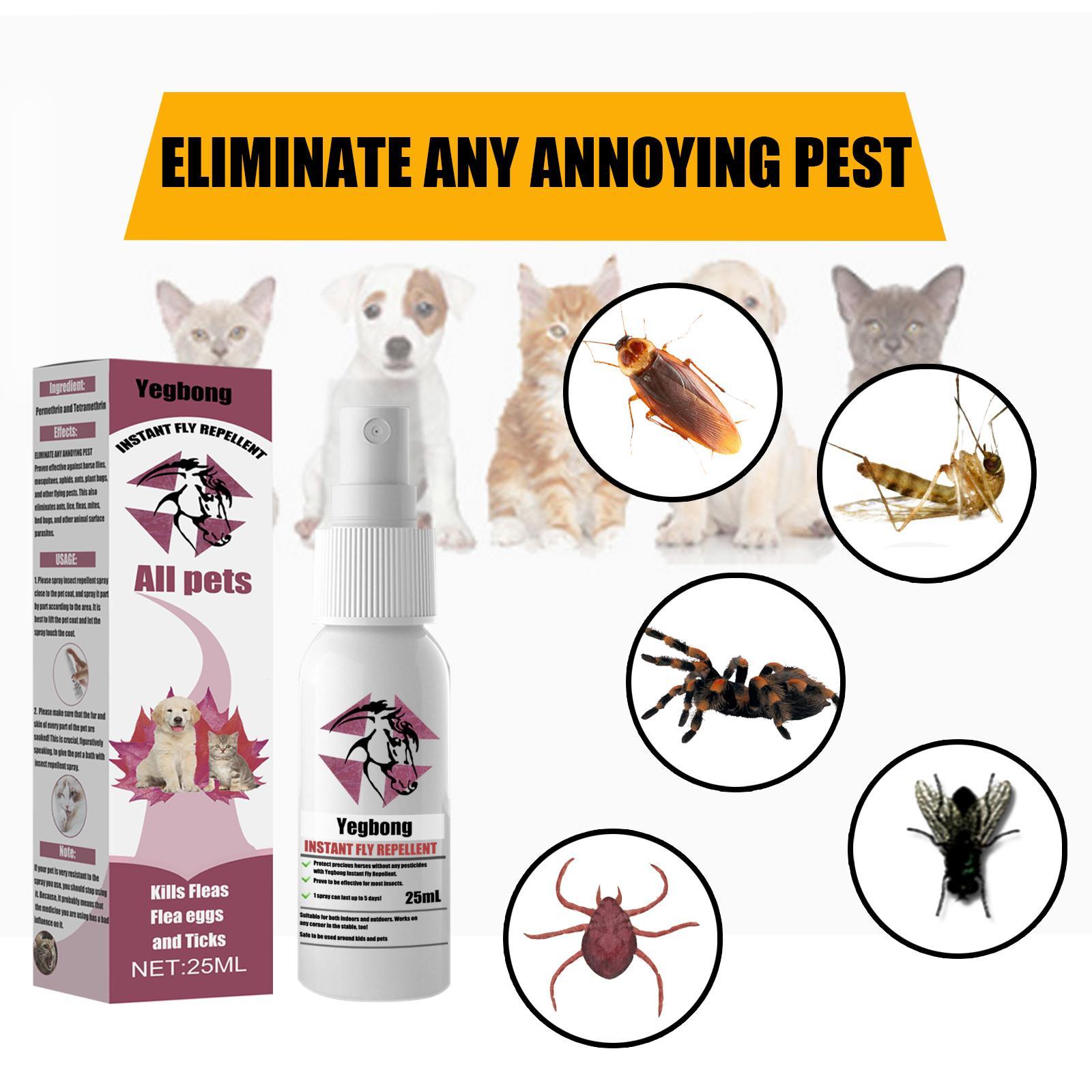 Yegbang Pet Flea & Tick Spray – Soothing Deworming and Itch Relief Spray for Dogs & Cats