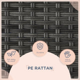 PawHut Wicker Dog House – Outdoor Rattan Bed with Canopy & Water-Resistant Cushion for Small & Medium Dogs