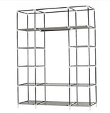 Portable Fabric Wardrobe Closet - 5-Tier, 12-Compartment Organizer with Hanging Rod | Easy Assembly Clothes Storage