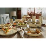 Handcrafted Ceramic Chip & Dip Bowl – Elegant Snack Serving Dish with Dip Compartment