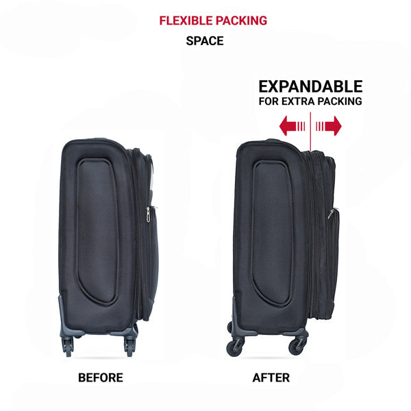 Oxford Cloth Trolley Suitcase – Lightweight Soft-Sided Luggage with Spinner Wheels & TSA Lock (20/24/28 Inches)