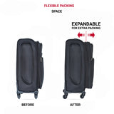Oxford Cloth Trolley Suitcase – Lightweight Soft-Sided Luggage with Spinner Wheels & TSA Lock (20/24/28 Inches)