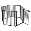 150″ Adjustable Safety Gate with 6 Panels – Steel Barrier for Stairs, Pets & Restricted Areas