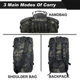 Durable 3-in-1 Military Backpack & Travel Duffle Bag