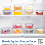 48-Piece Leak-Proof Meal Prep Food Storage Containers Set – Airtight, BPA-Free with Snap-Lock Lids & Free Labels