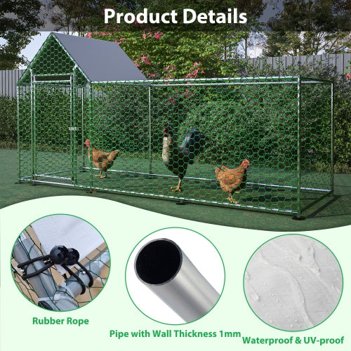 Poultry Habitat Cage – Secure Enclosure with Lid for Chicken Coop, Ducks & Small Animals, Outdoor Steel Wire Habitat