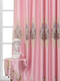 European-Style Luxury Embroidered Curtains – 2 Panels, Modern Bedroom Blackout Drapes Without Valance
