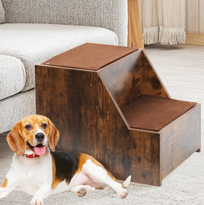 Pet Bunk Bed with Removable Step – Multi-Level Bed, Window Perch & Scratch Pad for Dogs & Cats