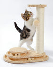 Indoor Cat Soft Scratching Board & Interactive Ball Track Toy – Cloud-Shape Groomer with Sisal Scratcher and Pom-Pom Ball Play