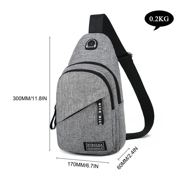 Unisex Sling Bag 🎒 Chest & Fanny Pack – Travel Crossbody Sports Shoulder Backpack