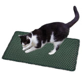 Double-Layer Rice-Shaped Cat Litter Pad – Waterproof Non-Slip Mat for Trapping Litter & Easy Cleaning