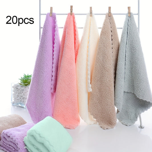 20‑Pack Solid Color Towels – Super Absorbent, Quick-Drying, Lightweight for Home, Office & Travel