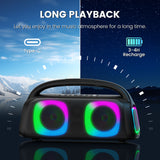 High-Power Bluetooth Party Speaker with Dual Microphones
