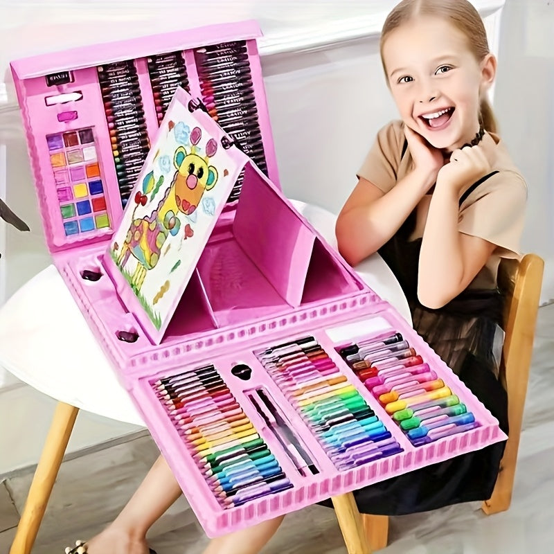 208-228 Piece Adult/Children Art Supplies Set – Oil Pastels, Crayons, Colored Pencils, Acrylic Markers & Watercolour Pens