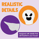 Happy Halloween Tree Ghost Decoration – 53” White Wrap-Around Ghost with Adjustable Arms (Weatherproof Outdoor Decor)