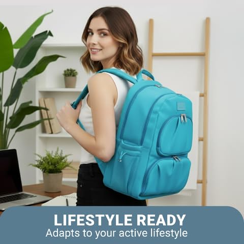 Alira Women’s Lunch Backpack with Insulated Cooler & Belt Bag – Premium Neoprene Work & Travel Laptop Backpack (17”)