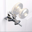 STINGER Metal Portable Door Lock – Heavy-Duty Travel Security with Glass Breaker & Seatbelt Cutter (Gray)