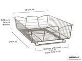 ClosetMaid Nickel Pull-Out Cabinet Organizer – Heavy-Duty Slide-Out Drawer for Kitchen, Bathroom & Pantry Cabinets