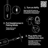 Wireless Bluetooth Audio Transmitter for AirPods & Headphones – 3.5mm Jack Adapter for Airplanes, Gym Equipment & Gaming