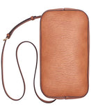 Calvin Klein Gabrianna Bucket Shoulder Bag – Vegan Leather Convertible Crossbody Purse (Caramel)