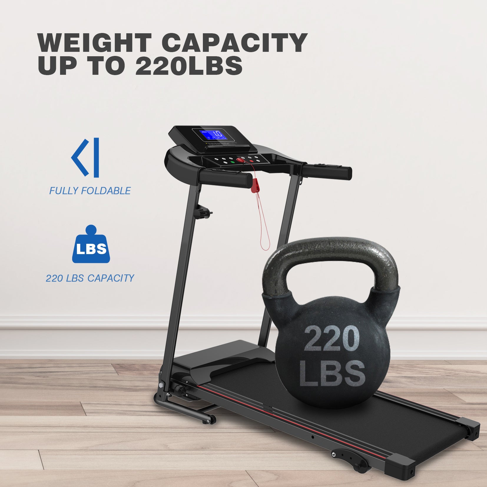 Foldable Electric Treadmill with Tilt | Compact Jogging & Walking Machine for Home & Office 🏃‍♂️🔥