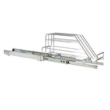 Household Essentials Glidez 3-Slot Pull-Out Cookware Organizer – Chrome Slide-Out Rack for Pots & Bakeware