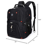 Extra Large 50L Travel Laptop Backpack – Airline-Approved Carry-On with USB Charging & Lock (17″)