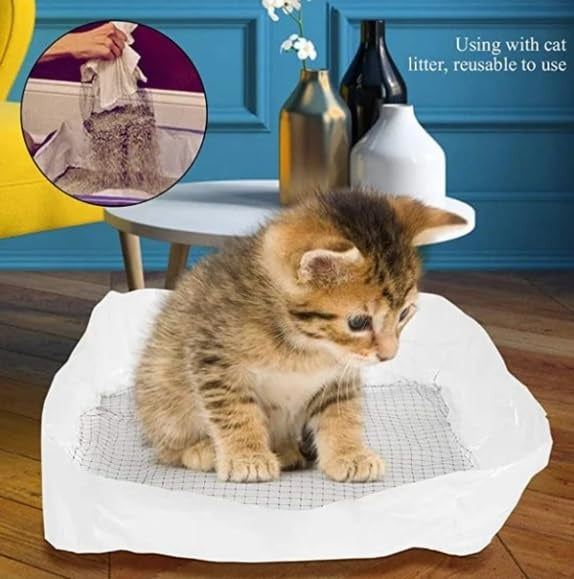 Reusable Mesh Cat Litter Filter Bags – 10-Pack for Easy Sifting and Clean-Up